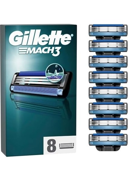 Gillette Mach3 Avantajlı Yedek Tıraş Bıçağı 8 Adet modelleri