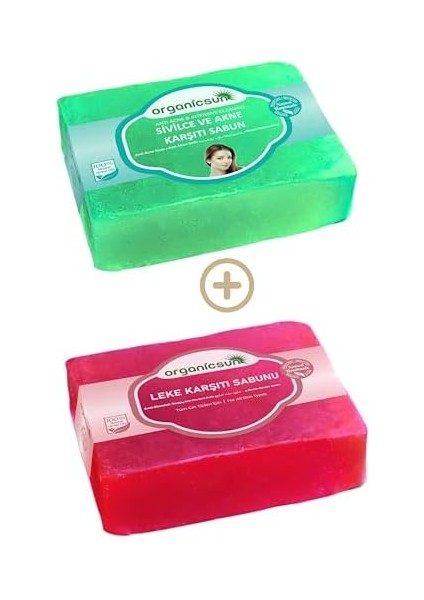 Organicsun 2'li Set Doğal Leke Karşıtı Sabun ve Sivilce ve Akne Karşıtı Sabun Yüz Sabun Seti fiyatları