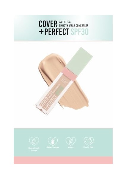 Show By Pastel Cover Perfect Concealar SPF30 Ultra Kapatıcı, 301 Fair