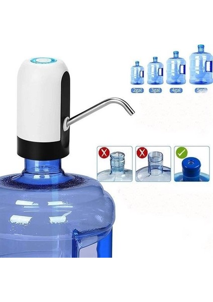 Buffer® USB ile Şarj Edilebilir Elektrikli Otomatik Damacana Su Pompası