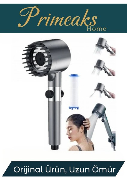 Masajlı Filtreli Duş Başlığı – 3 Fonksiyonlu, Uzun Ömürlü