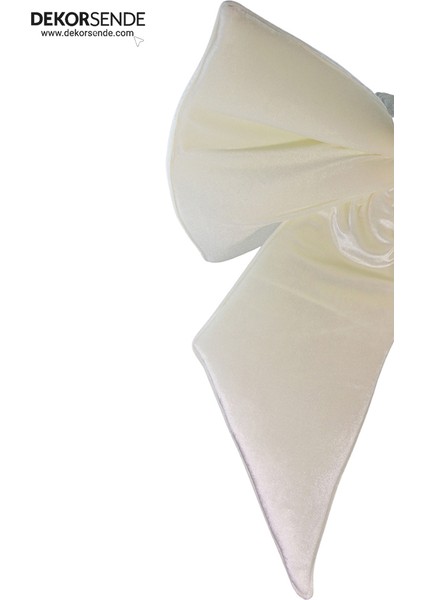 Yılbaşı Süsü Kadife Fiyonk Beyaz 50 cm fiyatları