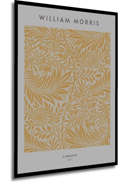 Dekoratif Ahşap Dikdörtgen Tablo William Morris Deseni Çerçeve Görünümlü modelleri