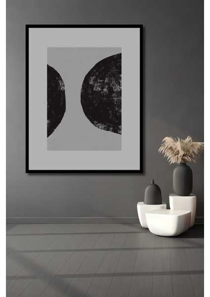 Dekoratif Ahşap Dikdörtgen Tablo Karanlık Titreşimler Çerçeve Görünümlü