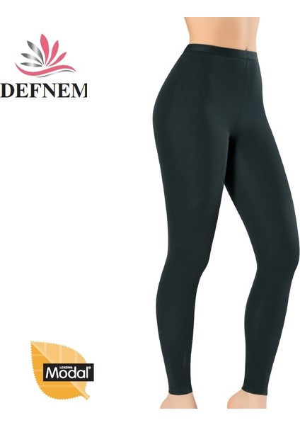Modal Kumaş Yüksek Bel Uzun Tayt | Siyah – Esnek, Toparlayıcı