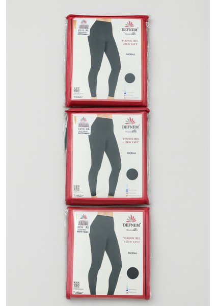 Modal Kumaş Yüksek Bel Uzun Tayt | Siyah – Esnek, Toparlayıcı modelleri