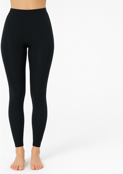 Modal Kumaş Yüksek Bel Uzun Tayt | Siyah – Esnek, Toparlayıcı fırsatları