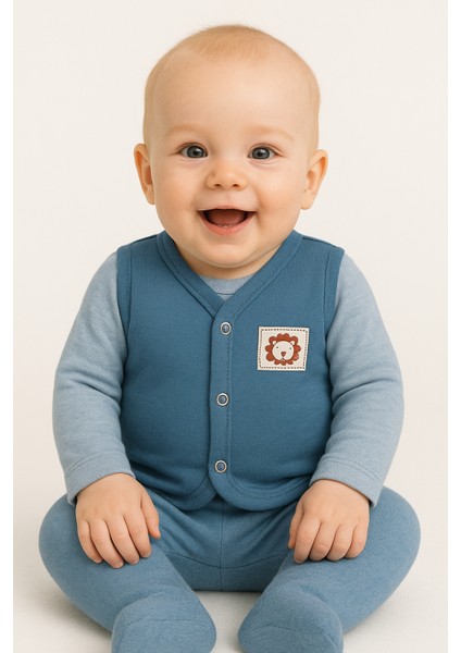 Mevsimlik Penye Bebek Yelek Pamuk