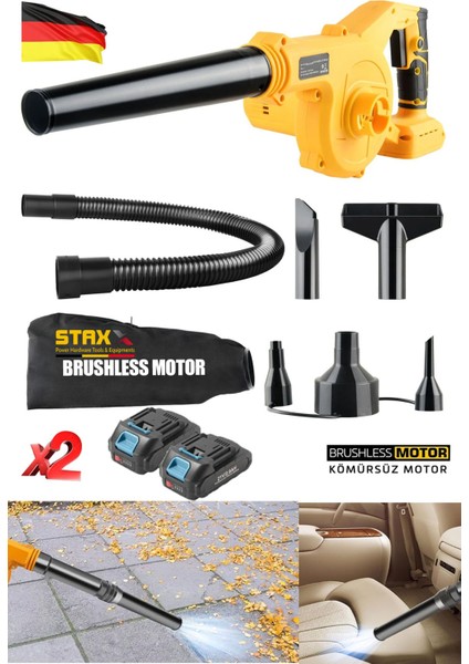 Tetikten Devir Ayarlı X2 Akülü Yaprak Kar Toz Üfleme Temizleme Araç Içi Temizleme Makinesi 40V 10AH fiyatları