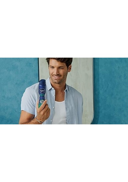 Nıvea Men Erkek Sprey Deodorant Fresh Sensation 250 Ml, 72 Saat Terleme ve Ter Kokusuna Karşı Anti-Perspirant Koruma,ferah Koku,avantajlı Boy