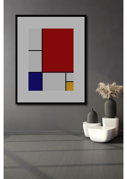 Dekoratif Ahşap Dikdörtgen Tablo Modern Sanat Kompozisyonu Çerçeve Görünümlü