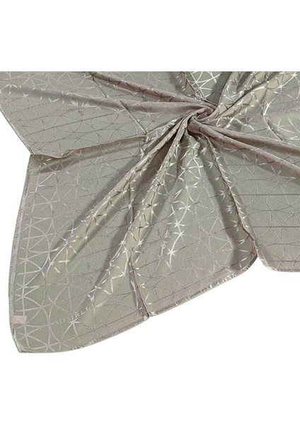 Mısırlı Eşarpları Devore Geometrik Desenli Eşarp