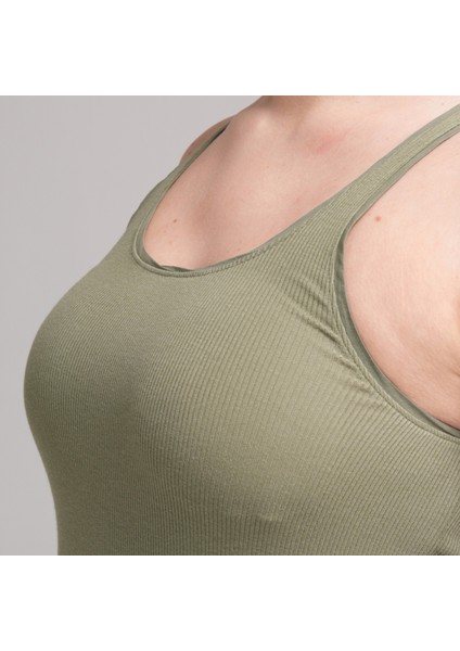 Classic Cotton U-Neck Ribbed Tank indirimleri