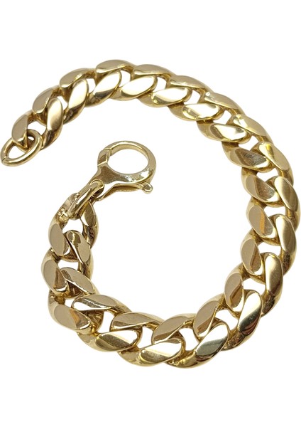 11MM Gurmet Bileklik Künye 14 Ayar Altın Hd Videolu