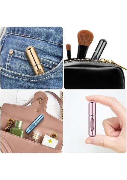 Doldurulabilir Parfüm Şişesi, Parfüm Şişesinden Doldurulabilir Mini Seyahat Boy Sprey Şişe, Cep Boy Taşınabilir Parfüm Şişesi 2 Adet (Asorti) modelleri