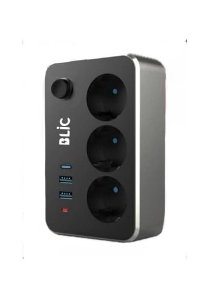 Çoklayıcı 3lü Priz 2 USB 1 Type-C 2 Metre Kablo Anahtarlı Akım Korumalı Priz modelleri