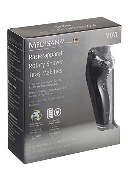 Medisana MD-7803 Move Çift Yönlü Kablolu Kablosuz Tıraş Makinası Siyah modelleri