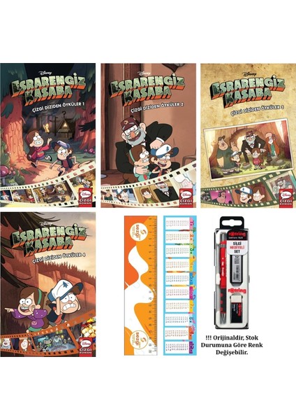 Disney Esrarengiz Kasaba Çizgi Diziden Öyküler 1-2-3-4 (7 + Yaş) ve Tikky Versatil 0.7 Okul Seti