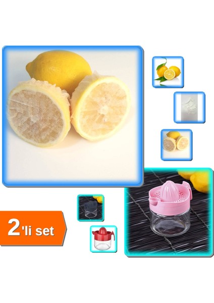 Limon Bonesi 500 Adet + Cam Kavanozlu Limon Sıkacağı 300 ml - Doğal Içecek Seti 2li Set F8X2B3