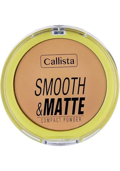 Callista Smooth Matte Compact Powder Mat Görünümlü Pudra 30 Dark Honey