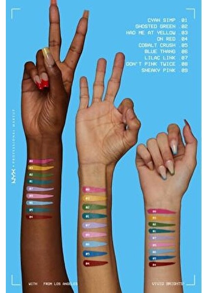 Vivid Brights Likit Eyeliner Lilac Link İnce Uçlu Kolay Uygulama 9 Renk Seçeneği