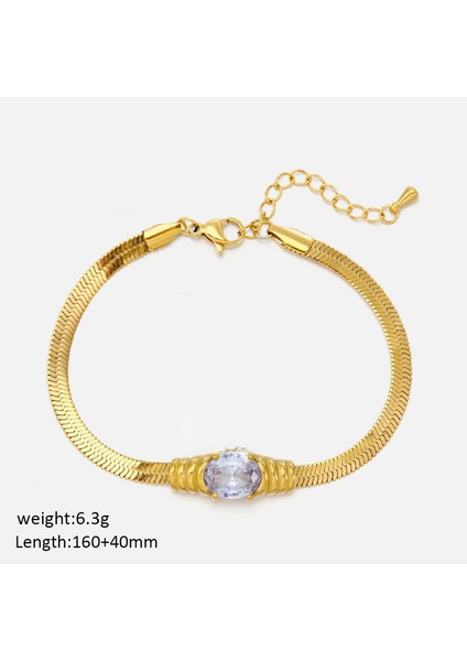 YUANYING-CH985 Altın Zirkonyum Kaplama Paslanmaz Çelik Bileklik (Yurt Dışından) fiyatları