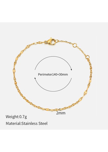 YUANYING-CH25117 Altın Minimalist Paslanmaz Çelik Bileklik (Yurt Dışından) fiyatları