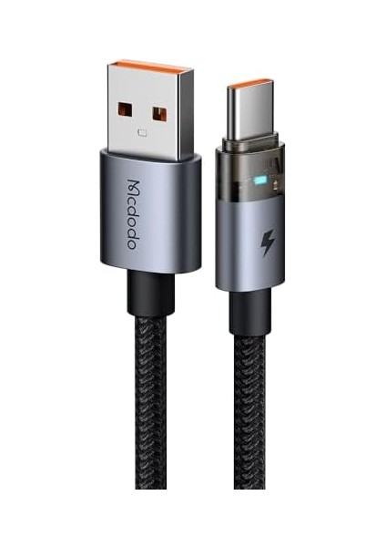 CA-6890 USB To Type-C Hızlı Şarj Kablosu | Gösterge Işıklı, 6A Akım Destekli modelleri