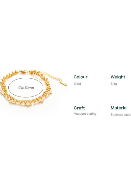 YUANYING-YHJY1028 Altın Tonlarında Zirkonyum Kaplama Şimşek Paslanmaz Çelik Bileklik (Yurt Dışından) fiyatları