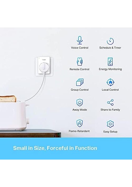 P110 4-Pack, Enerji Izleme, Amazon ve ile Çalışır, Uzaktan Kontrol, Cihaz Paylaşımı, Hub Gerekmez, Mini Akıllı Wi-Fi Soketi modelleri