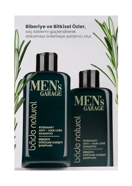 Bade Natural Men's Garage Biberiye Dökülme Karşıtı Şampuan Besleyici ve Güçlendirici 300 ml fiyatları