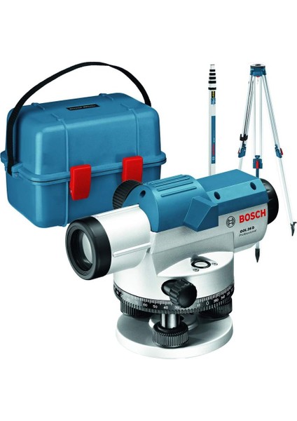 Professional Optik Nivelman Cihazı Gol 26 D (Ölçüm Birimi: 360°, Çalışma Alanı: 30 M, Büyütme: 26X, Kutuda)