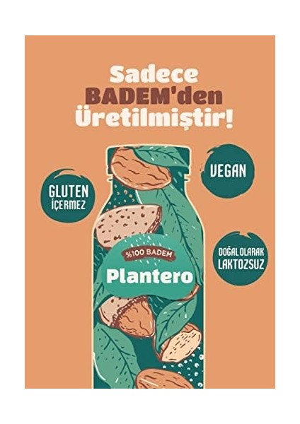 Plantero Badem Sütü Konsantresi (250GR,%100 Badem, Şekersiz) fiyatları