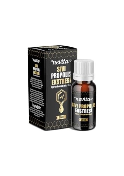 Eznevita Sıvı Propolis Ekstresi 20 ml | Damla Form | Güçlü Antioksidan Destek, Şeker ve Koruyucu Içermez, Amber Cam Şişede, Çocuk ve Yetişkin Kullanıma Uygun