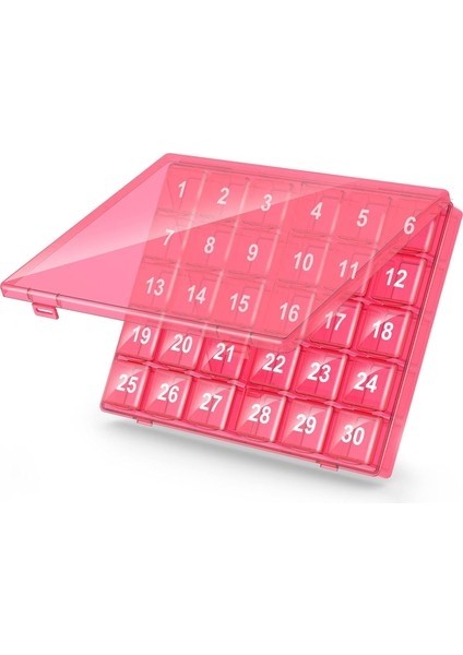 Aylık Hap Kutusu Günde Bir Kez - 30 Günlük Hap Kutusu Kutusu - Kolay Açılır - Büyük Bölmeli Seyahat Için Taşınabilir Çanta (Yurt Dışından)