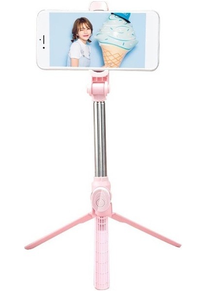 Zuomee Bt Ayarlanabilir Sie Çubuğu Tripod Pembe (Yurt Dışından)