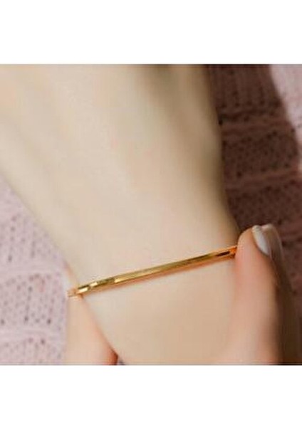 Ajda Bilezik 8 Ayar Sarı Altın Nişan Evlilik Temalı Kadın Kullanımı İçin