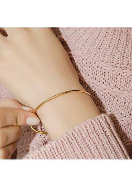 Ajda Bilezik 8 Ayar Sarı Altın Nişan Evlilik Temalı Kadın Kullanımı İçin