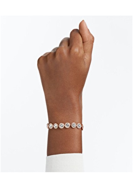 Kadın Bileklik Pembe Altın Kaplama Kristal Detaylı 17 cm Angelic Koleksiyonu fırsatları