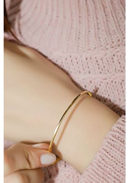 Ajda Bilezik 14 Ayar Altın Kadınlar İçin Aşk Temalı Zarif Tasarım