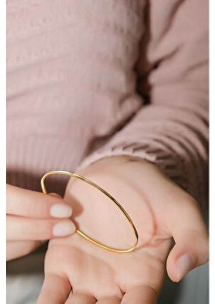 Ajda Bilezik 14 Ayar Altın Kadınlar İçin Aşk Temalı Zarif Tasarım