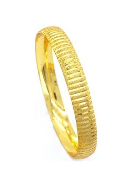 Altın Kaplama Bilezik Çizgili Tasarım Suya Dayanıklı 0.8 cm Hediye Paketiyle indirimleri