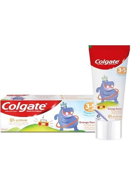 Colgate 3-5 Yaş Portakal Aromalı Florürsüz Çocuk Diş Macunu 60 ml