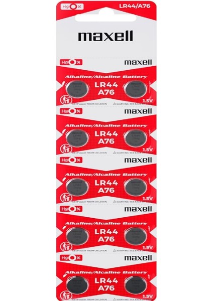 LR44 AG13 10'luk Blister 1,5V Hafıza Pili Düğme Pili