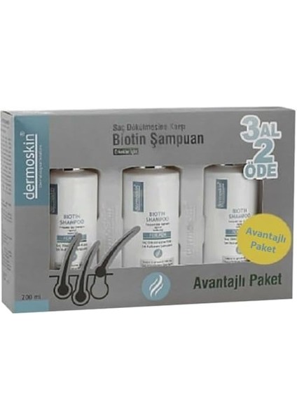 Dermoskin Biotin Şampuan 3 Al 2 Öde Kofre Erkek 1 Paket (1 x 200 Ml)