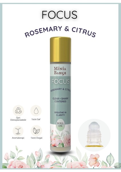 Focus – %100 Doğal Rosemary & Citrus Roll-On (10 Ml)