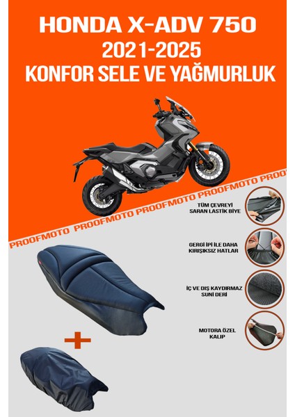 HONDA X-ADV 750 (2021 - 2024) Konfor Sele ve Yağmurluk Kılıf