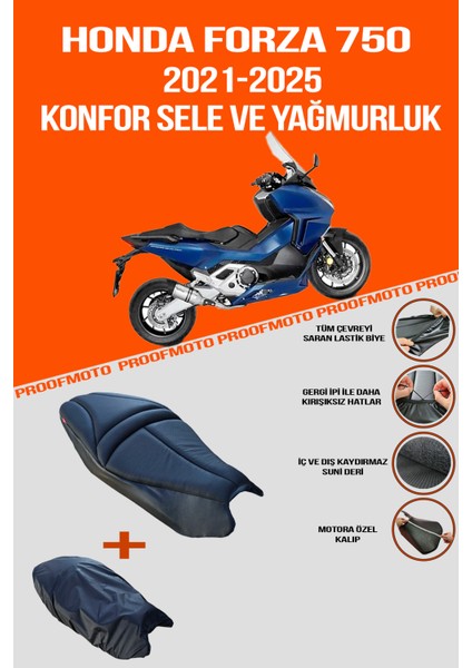 HONDA FORZA 750 (2021 - 2024) Konfor Sele ve Yağmurluk Kılıf