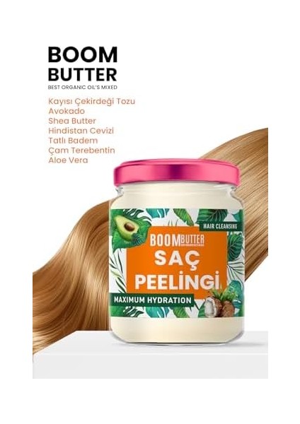 Boom Butter Saç Bakım Yağı, Yoğun Besleyici & Onarıcı, Kırılma Karşıtı & Saç Güçlendirici, Nemlendirici & Parlaklık Veren Bakım, 190 ml fiyatları