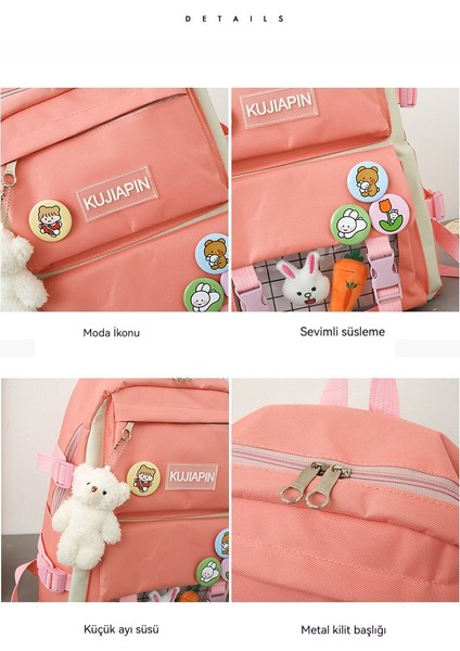 Ilkokul Ortaokul Büyük Omuz Kapasiteli Dört Parçalı Sırt Çantası (Yurt Dışından) fırsatları